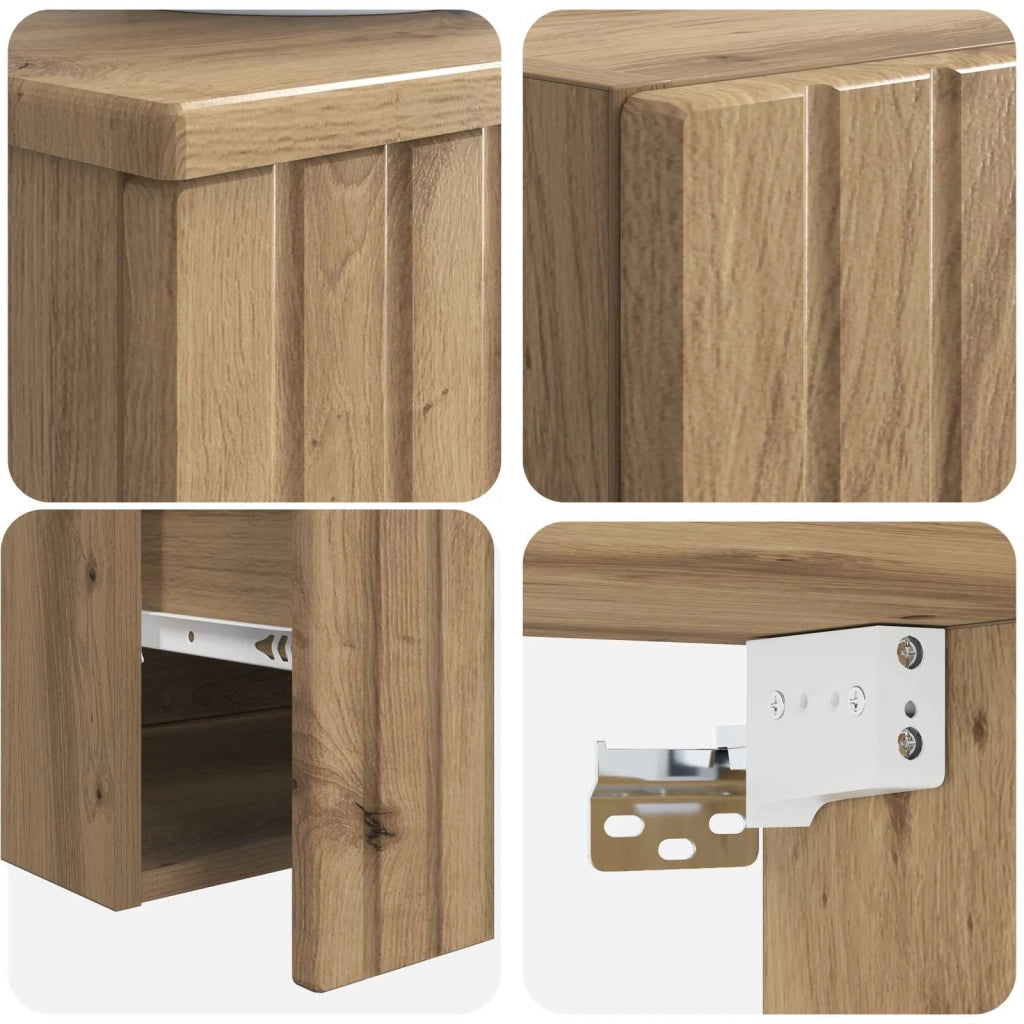 Set di mobili per il bagno 2 pz Rovere Artigianale 3406142