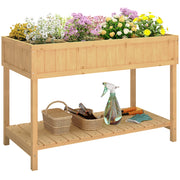 Tavolo da coltivazione in legno con scaffale ¨C zephmum ¨C 110x46x76 cm