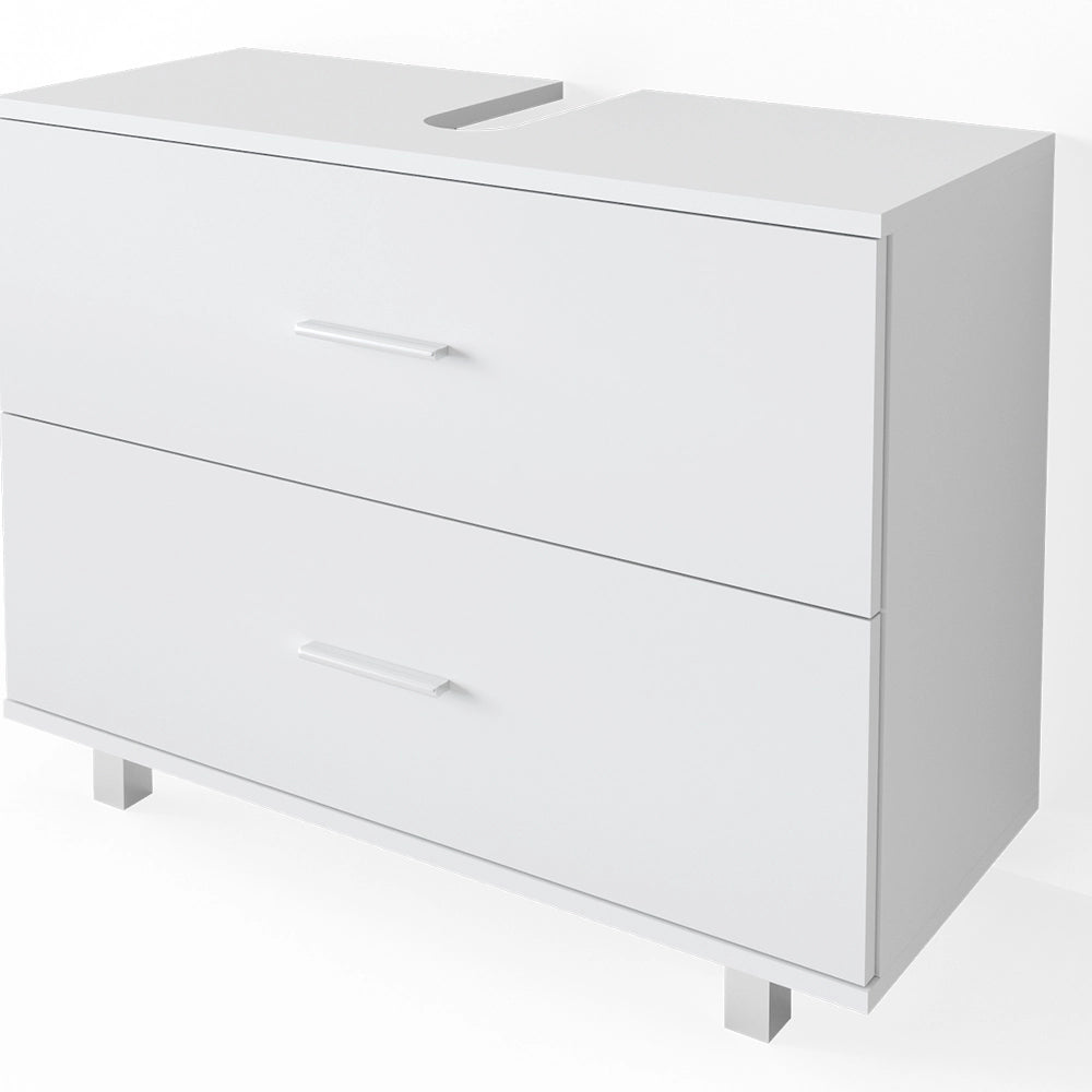 Vicco Set mobili bagno Bianco 3 parti, con mobile midi