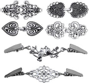 Clip per Abbigliamento 6 Pezzi - Broches in Argento Vintage - Clip per Sciarpe - Materiale Duraturo - Facile da Attaccare