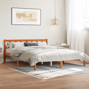Giroletto senza Materasso-Struttura Letto Marrone Cera 150x200 cm Legno di Pino 729907