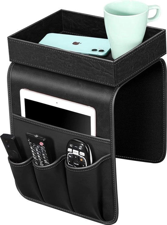 Organizzatore per accessori con supporto rimovibile e poggiatesta in PU pelle antiscivolo con ripiano rimovibile