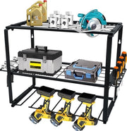 Supporto per attrezzi 3 livelli per garage casa con supporto per trapano supporto per chiave inglese supporto per spannare