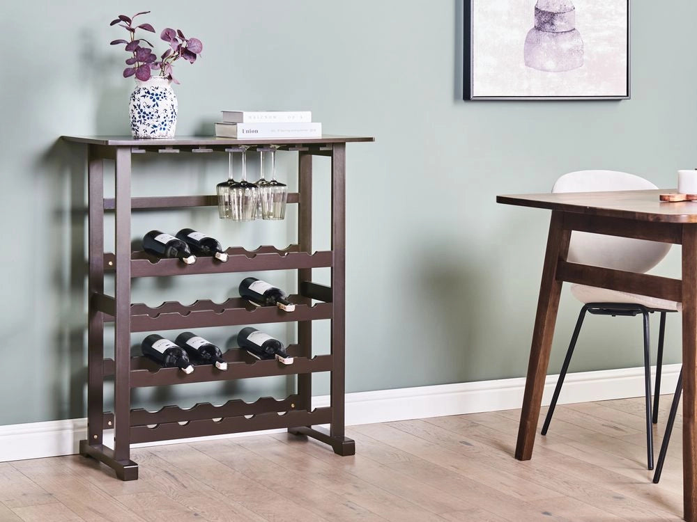 Portabottiglie in MDF marrone scuro Stile classico ed elegante per la casa