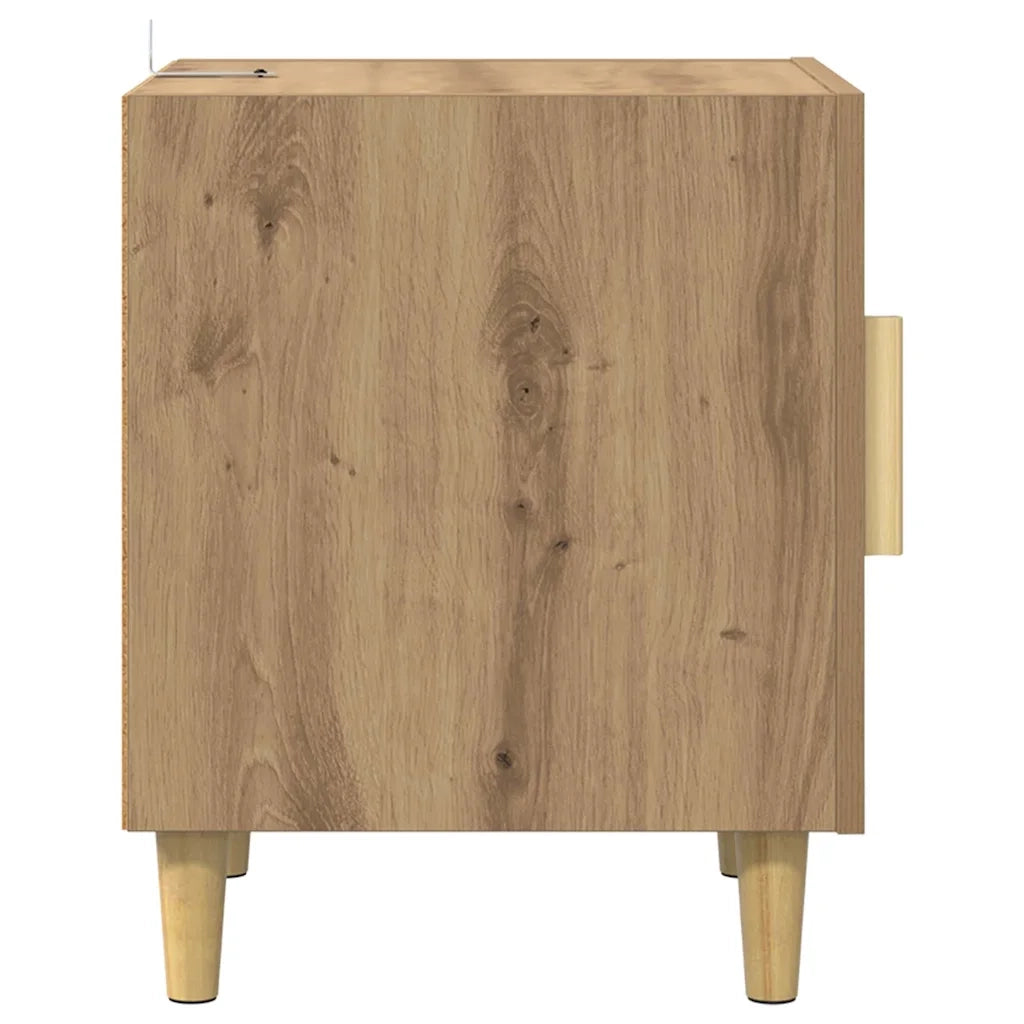 Armadio da Notte 2 pcs Rovere artigianale 40 x 40 x 50 cm