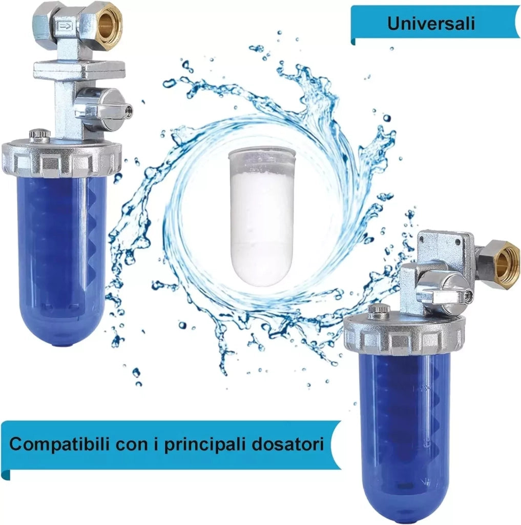 RICARICHE POLIFOSFATI Cartucce RICARICA ANTICALCARE per FILTRO CALDAIA 12 36 pz RICARICA POLIFOSFATI : 12 PEZZI
