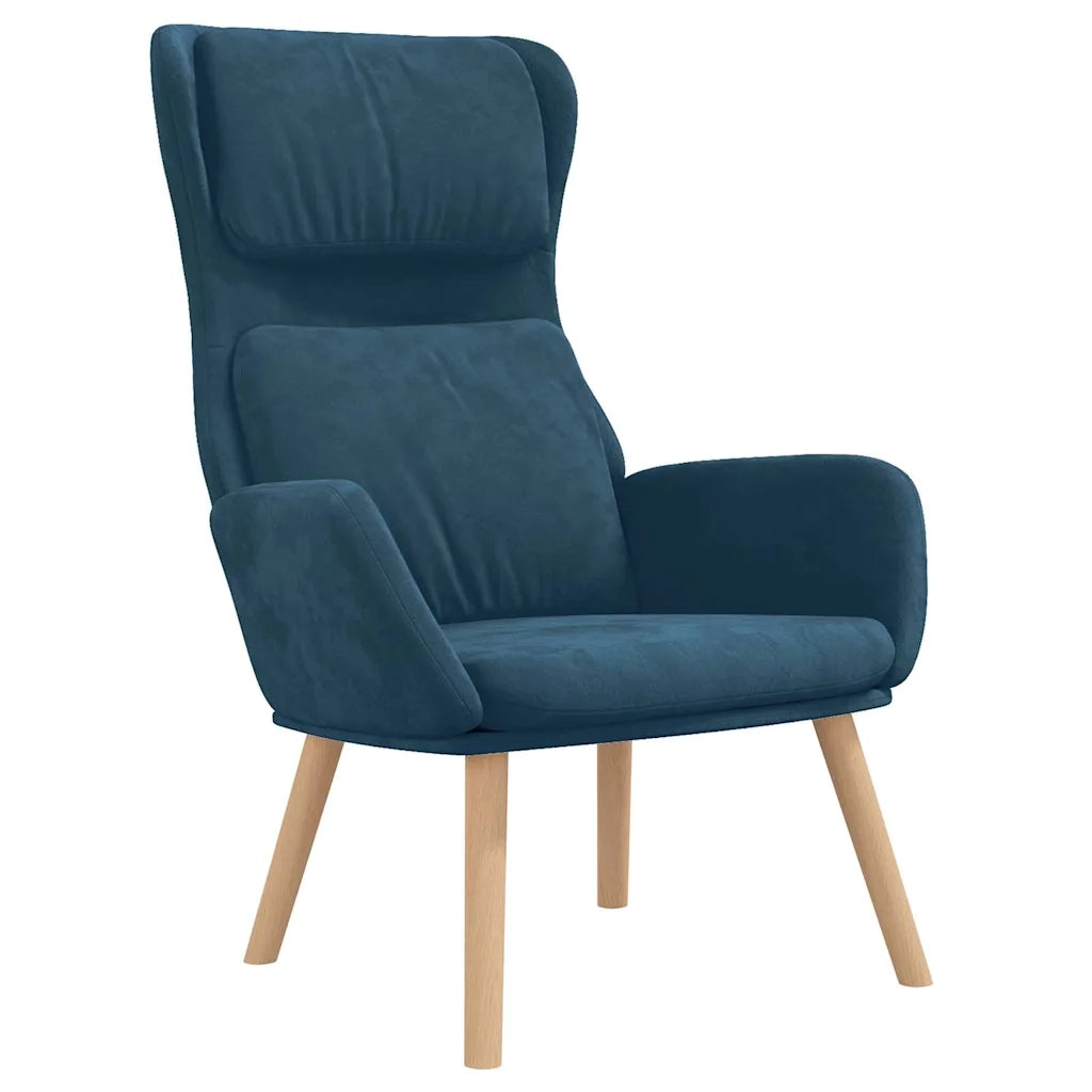 Poltrona Relax-Poltroncina Blu in Velluto 467630