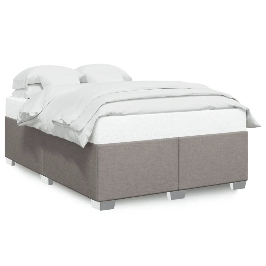 vidaXL Giroletto senza Materasso Tortora 140x200 cm in Tessuto