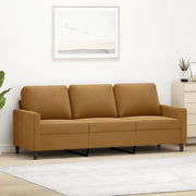 Divano a 3 Posti Marrone 180 cm in Vellutocod mxl 85741