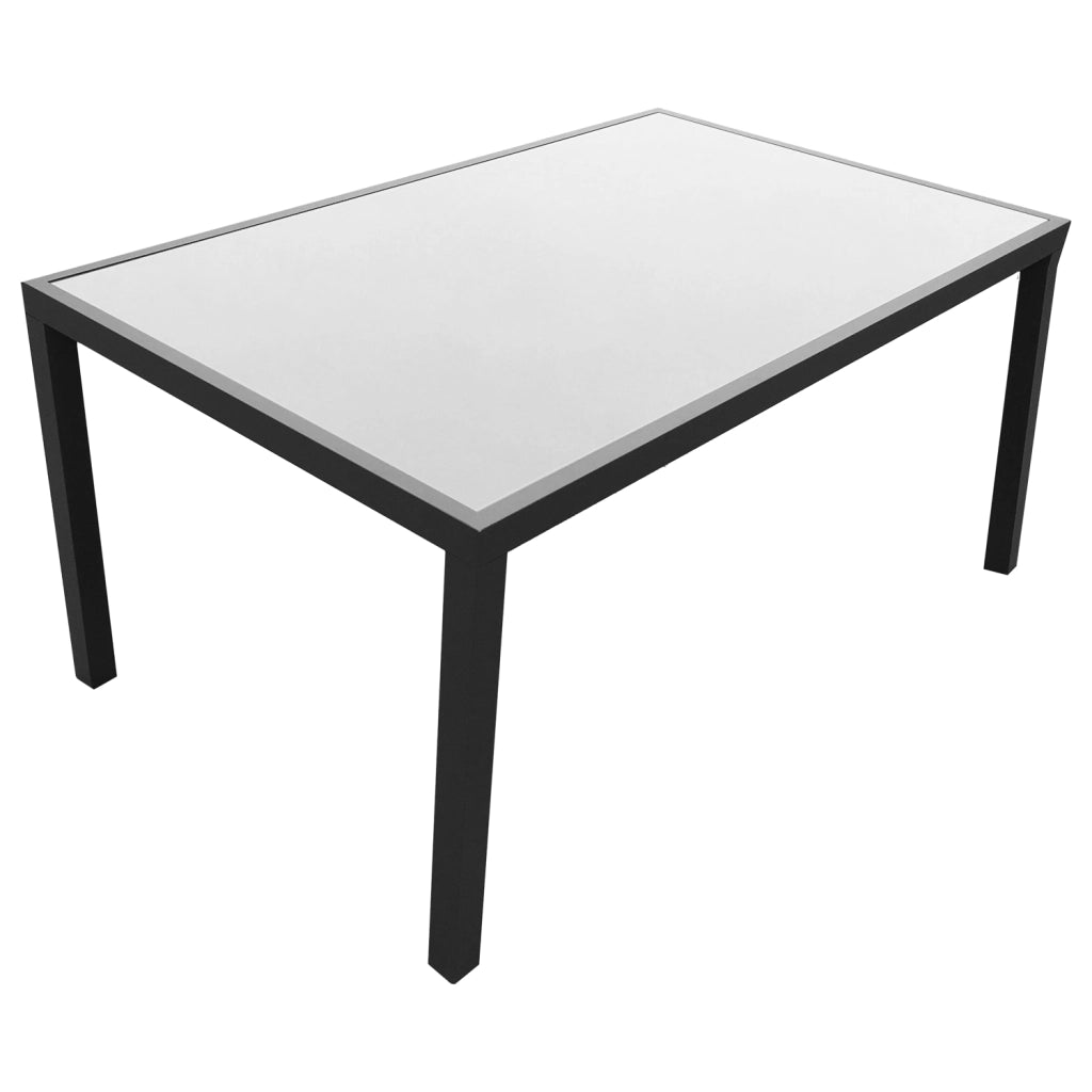 BERGAMOSet di mobili da giardino in textilene grigio 6 posti - alluminio antracite
