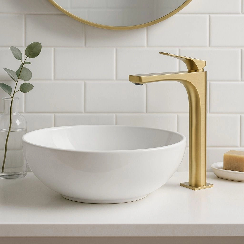 Rubinetto Da Lavabo Premium Rea Joe Brush Gold High