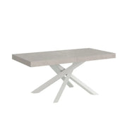 Tavolo allungabile 200/304x90 cm Volantis cashmere gambe bianche