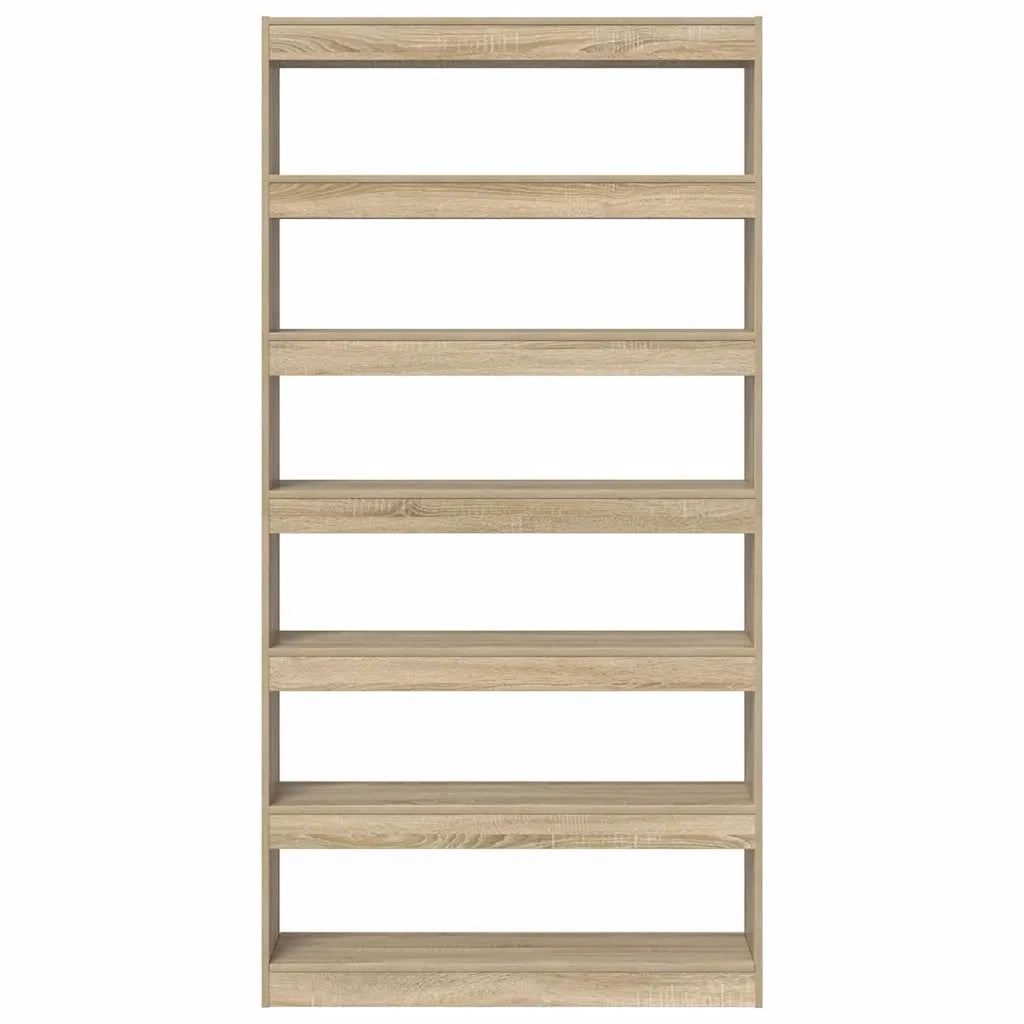 Armadio per Libri 6 livelli 100 x 30 x 198 cm Rovere Sonoma 3333926