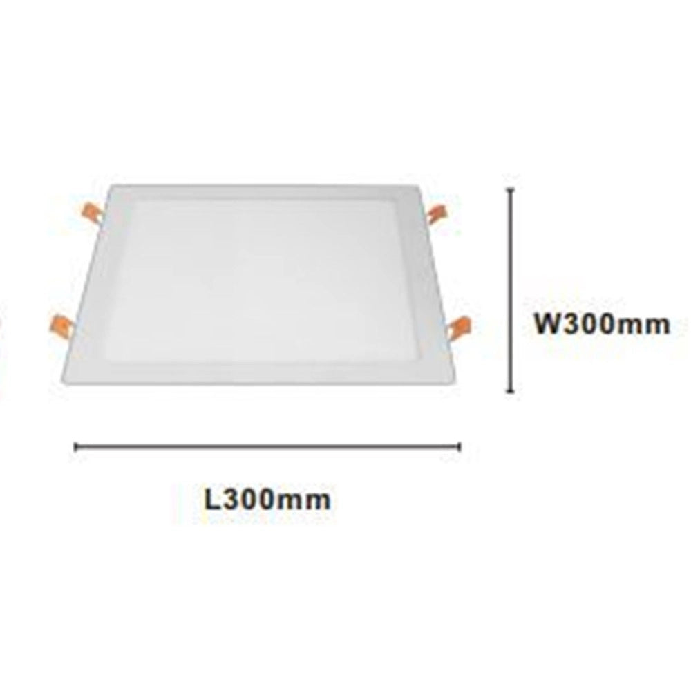 Trade Shop - Pannello Led 24watt Da Incasso Quadrato Bianco 300mm Luce 3000k-6500k Ip20 00113 -