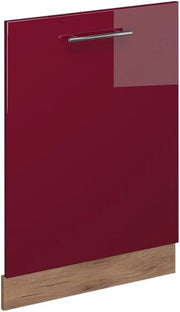 Pannello frontale della lavastoviglie Fame-Line, Rosso bordeaux lucido, 60 cm senza piano di lavoro, per la combinazione con altri moduli della serie Fame-Line