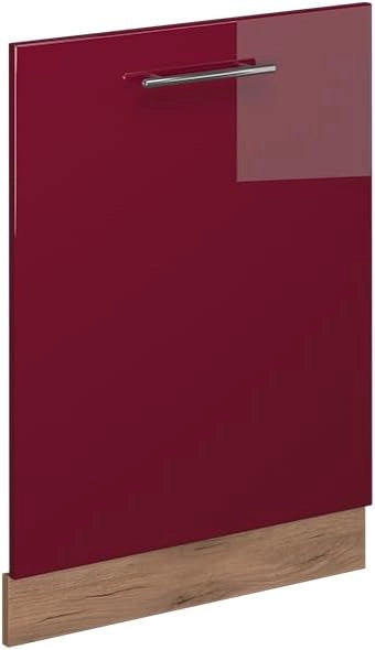 Pannello frontale della lavastoviglie Fame-Line, Rosso bordeaux lucido, 60 cm senza piano di lavoro, per la combinazione con altri moduli della serie Fame-Line