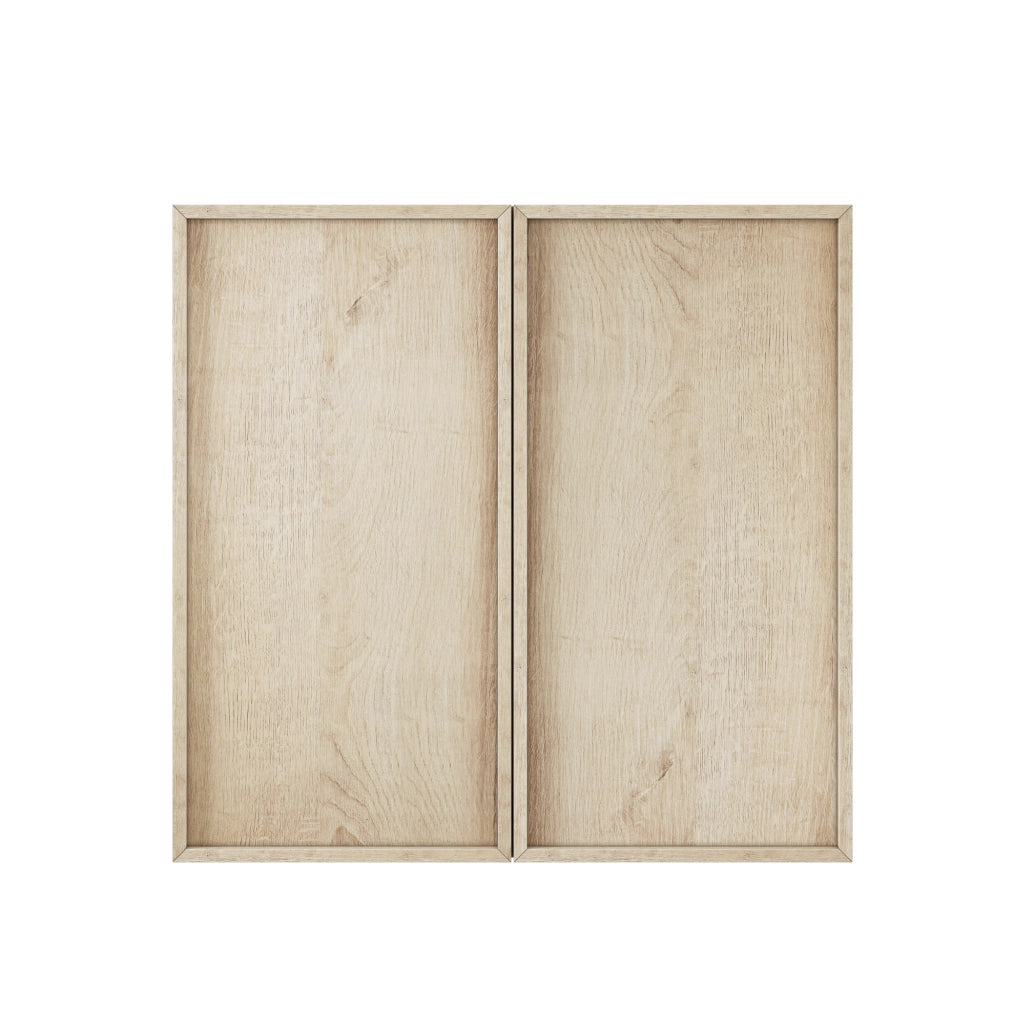 Mobile pensile da bagno a due ante in MDF effetto rovere