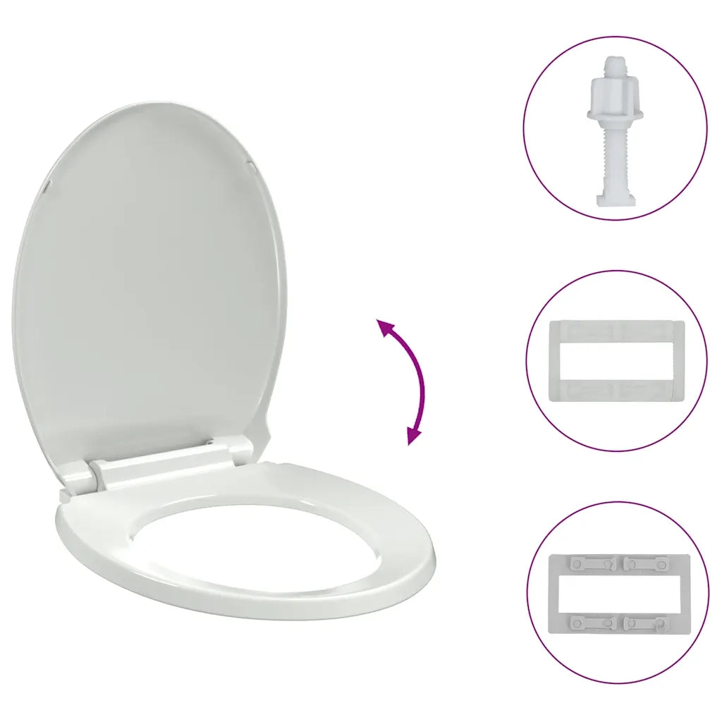 Copriwater a Chiusura Ammortizzata Bianco Ovale CFW5749457
