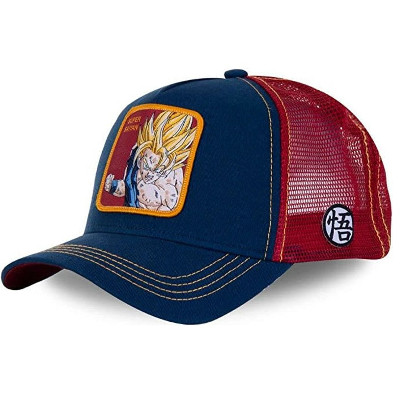 Cappellino da baseball multicolore con Goku di Dragon Ball.