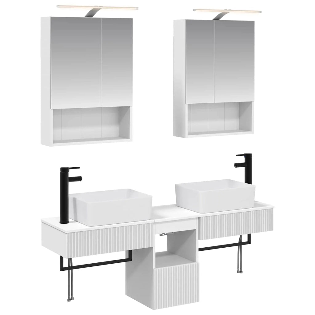 Set di Armadi da Bagno 5 pcs Bianco 50 x 14,5 x 70 cm 3406319