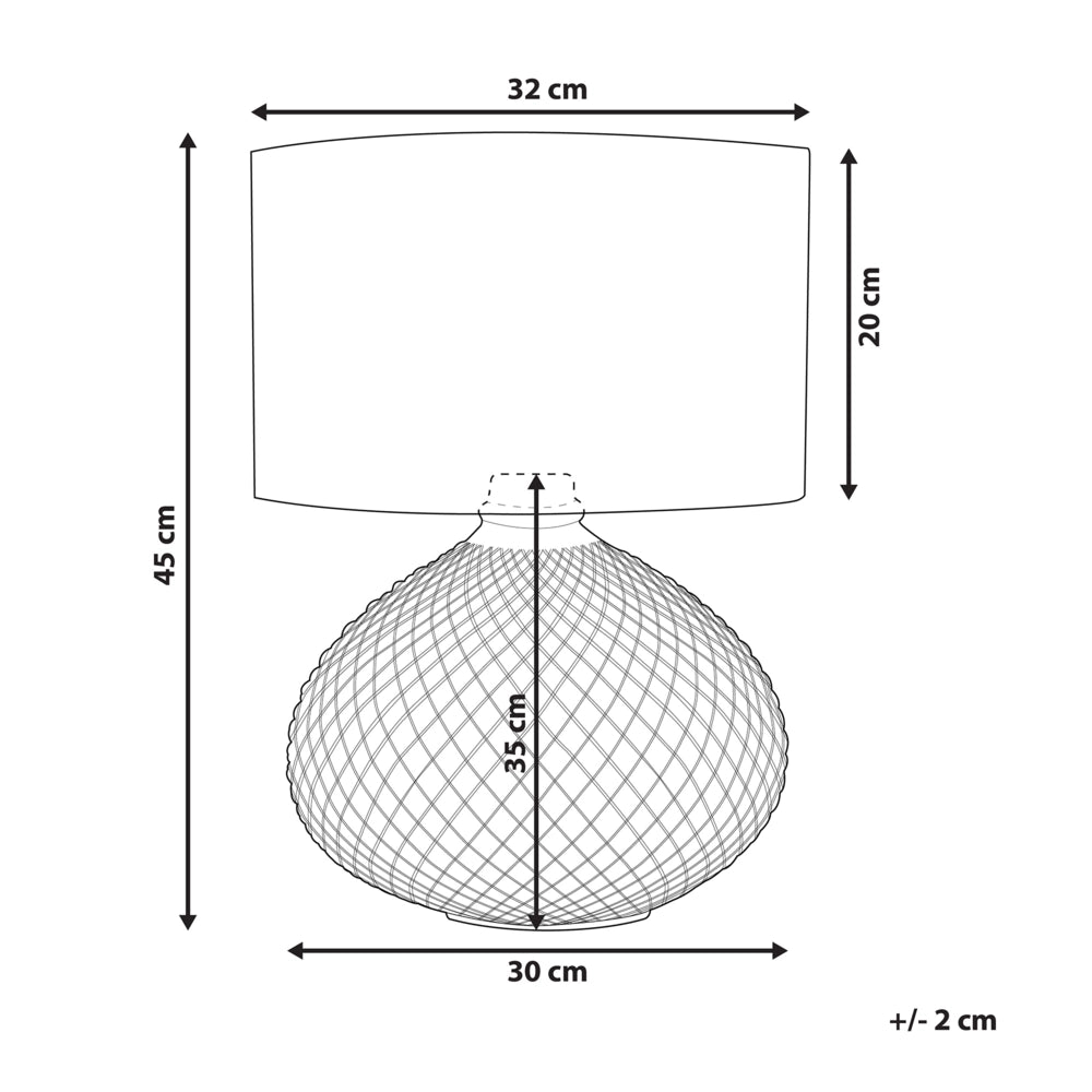 Lampada da Tavolo Metallo dorato 55H cm Paralume paralume in policotone Bianco Glam