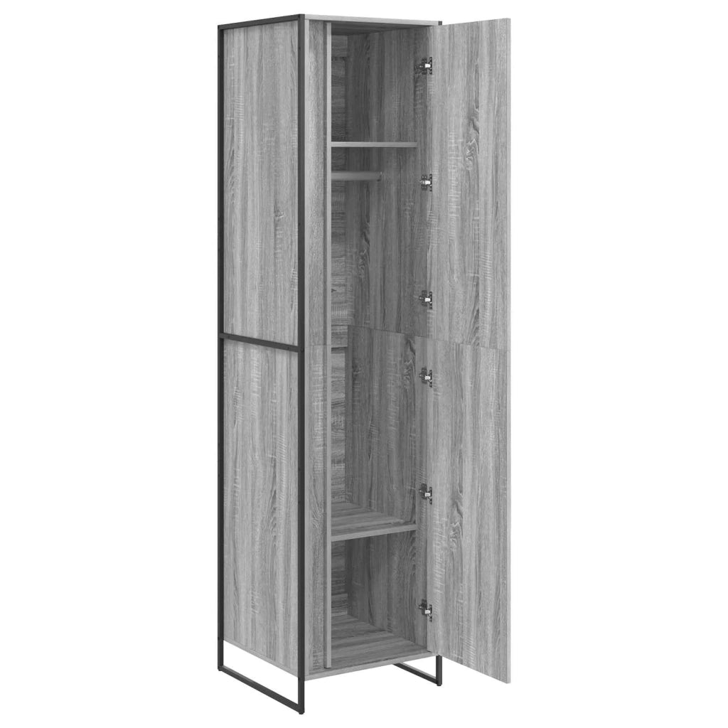 Armadio 2 pcs Grigio Sonoma 50 x 50 x 200 cm Legno multistrato