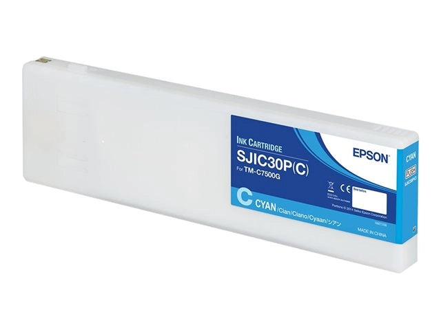 Epson sjic30p(c): ink cartridge for colorworks c7500g (cyan) - C33S020640