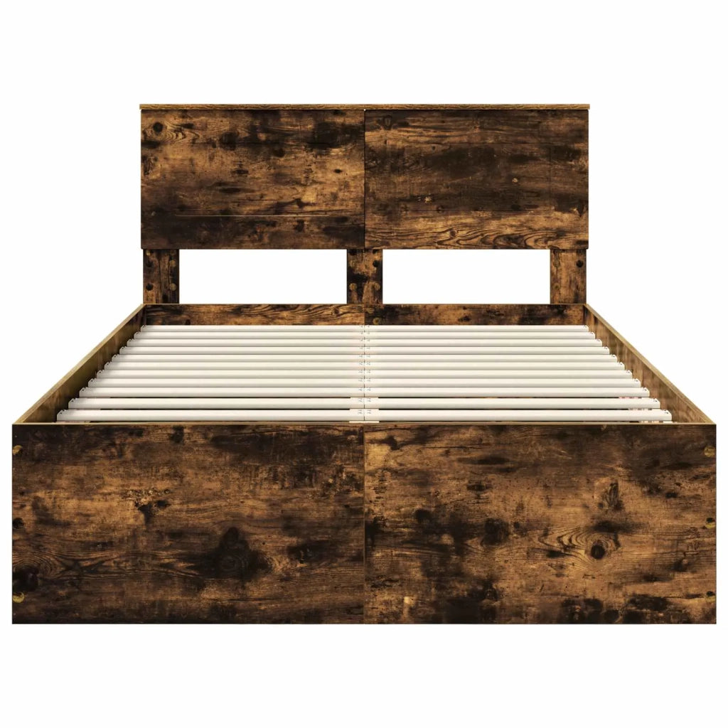 Struttura del letto Rovere fumé 120 x 200 cm Legno multistrato 3408694