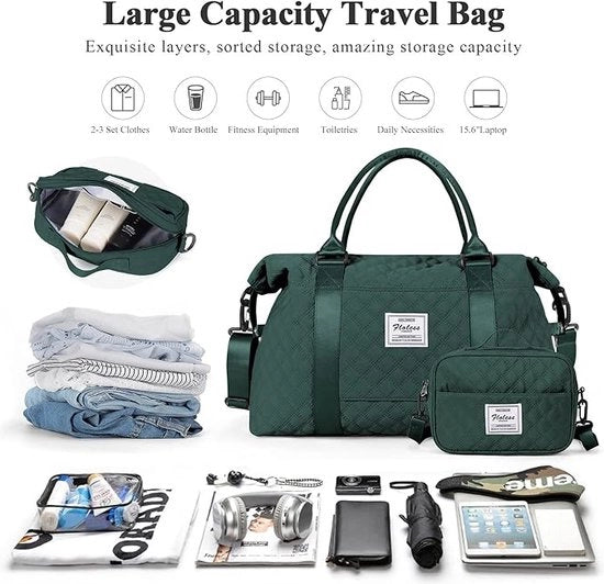 Borsa da viaggio Weekend borsa da bagno Borsa impermeabile Borsa da allenamento Borsa da fitness per donna da utilizzare in palestra e in viaggio
