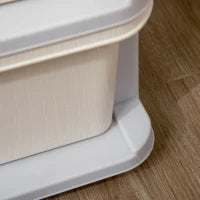 Organizzatore dei giocattoli per bambini con cassetti a 3 livelli, scatole di plastica, 37 x 37 x 56,5 cm, crema