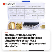 Accessori per Raspberry Pi - Standoff in ottone - Assortimento con scatola di stoccaggio - Viti M2.5 - Viti con dado di elevazione - Guscio di vite a vite.