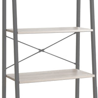 Lilas - libreria in legno e metallo a 5 ripiani antracite