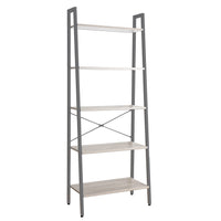 Lilas - libreria in legno e metallo a 5 ripiani antracite