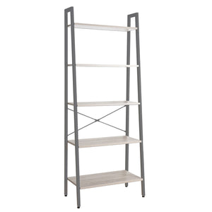 Lilas - libreria in legno e metallo a 5 ripiani antracite