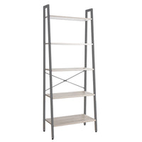 Lilas - libreria in legno e metallo a 5 ripiani antracite