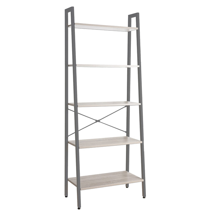 Lilas - libreria in legno e metallo a 5 ripiani antracite