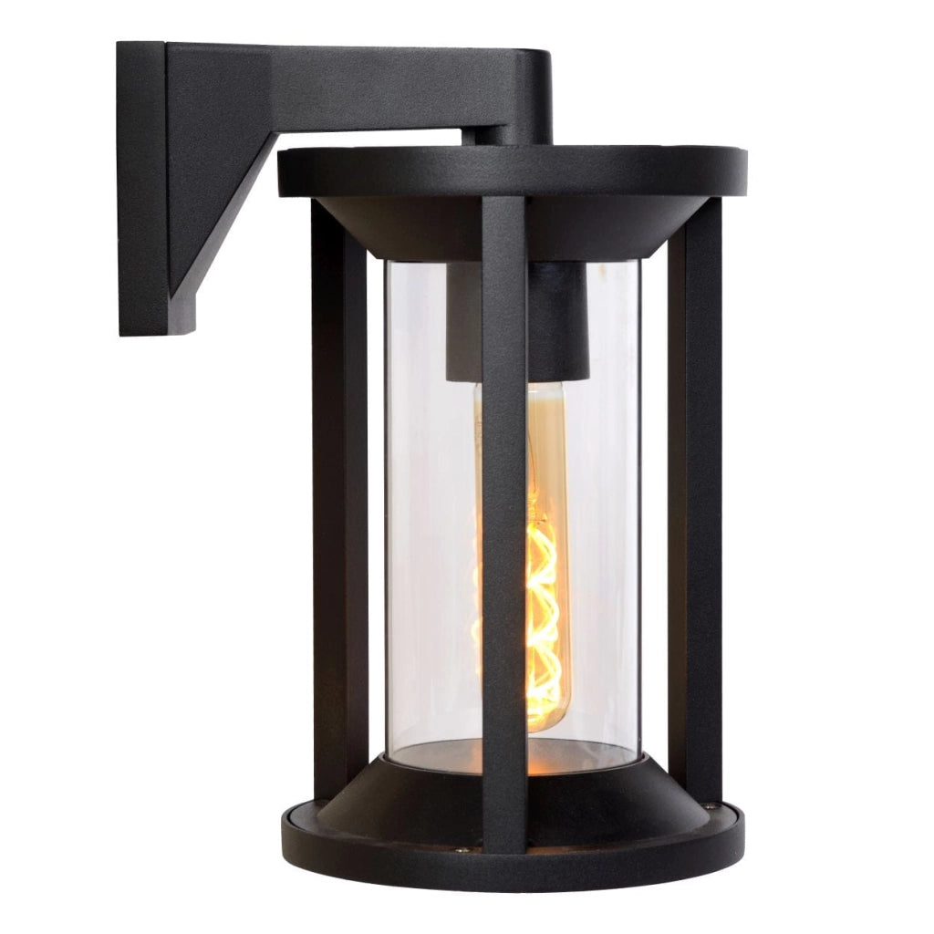 Applique esterna Lucide Cadix nera in alluminio E27 IP65 60W