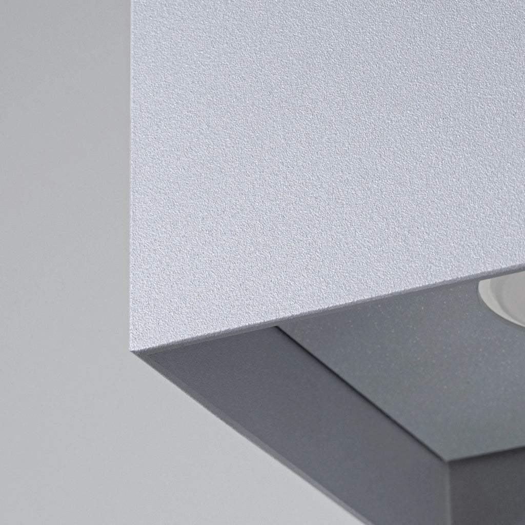 Faretto soffitto quadrato grigio 10cm GU10 10W Pure Lume