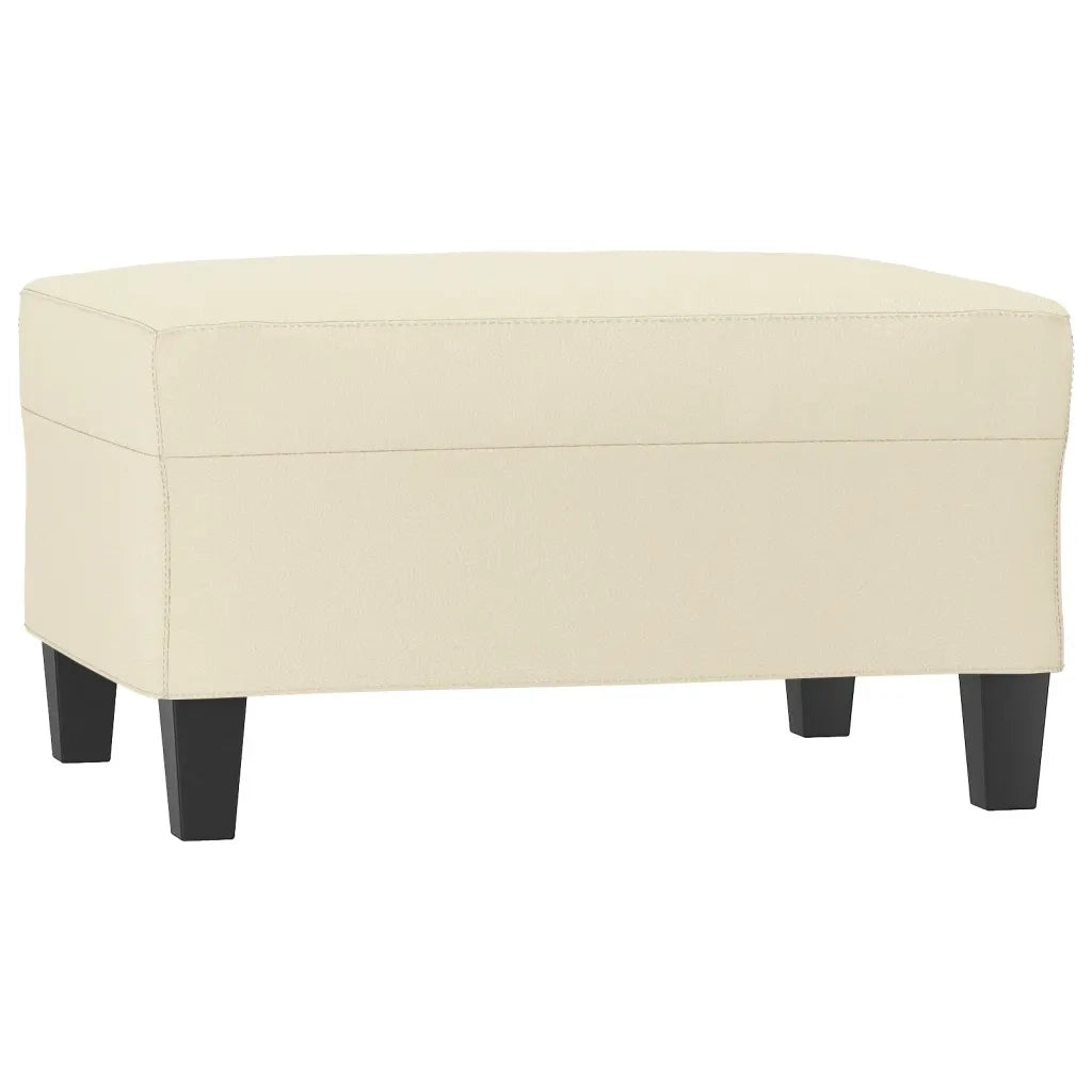Poggiapiedi Crema 70x55x41 cm in Similpelle