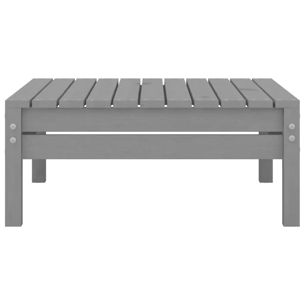 Set Divani da Giardino 9 pz Grigio in Legno Massello di Pino cod mxl 37020