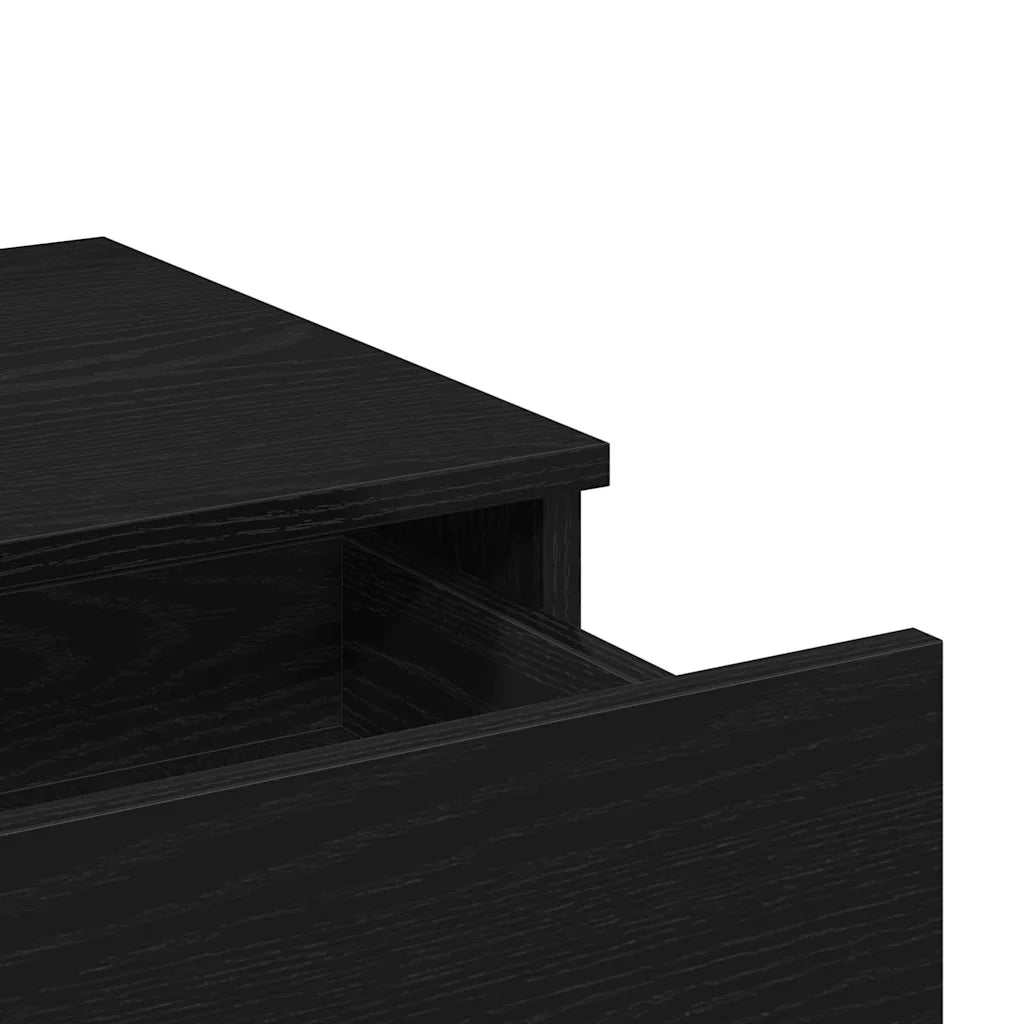 Toeletta | Tavolo da Trucco con cassetto Rovere Nero 100 x 40 x 130 cm