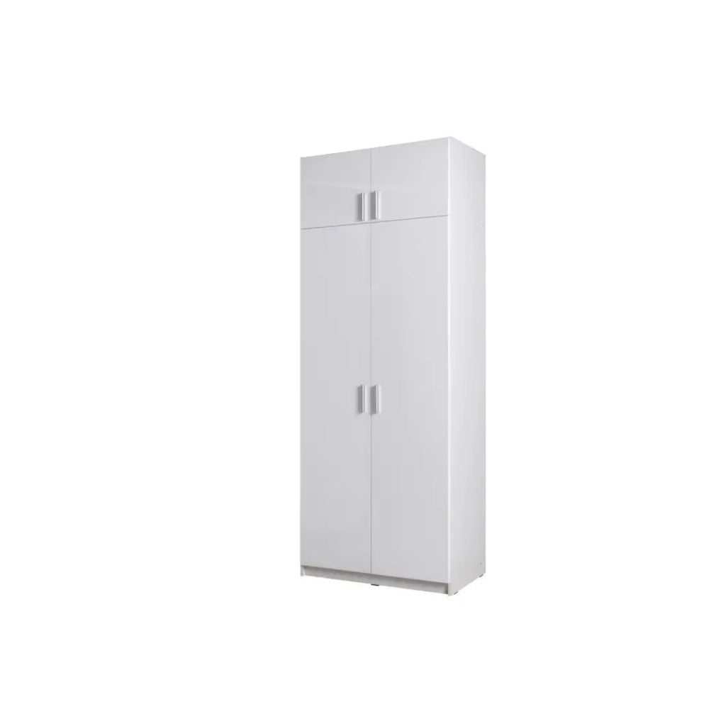 Sopralzo per armadio FLEX – 2 porte – Bianco lucido – 92×40×54 cm