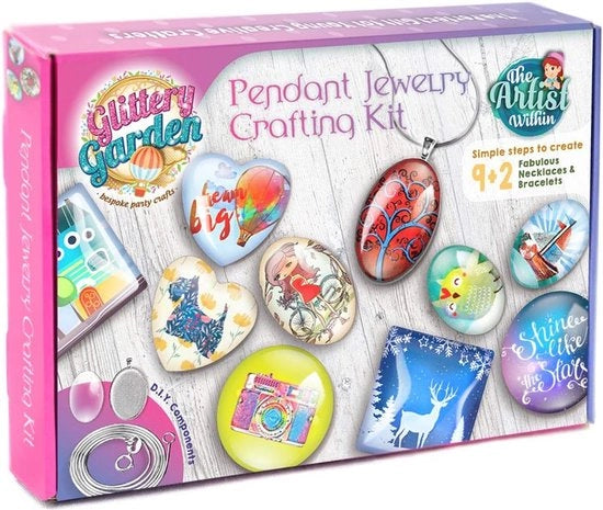 Kit per creare gioielli per ragazze - Pendenti e bracciali da realizzare con perle di vetro e campanelli