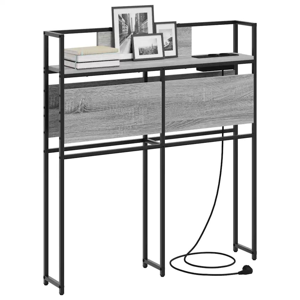 vidaXL Testata contenitore Grigio sonoma 75 cm Legno multistrato