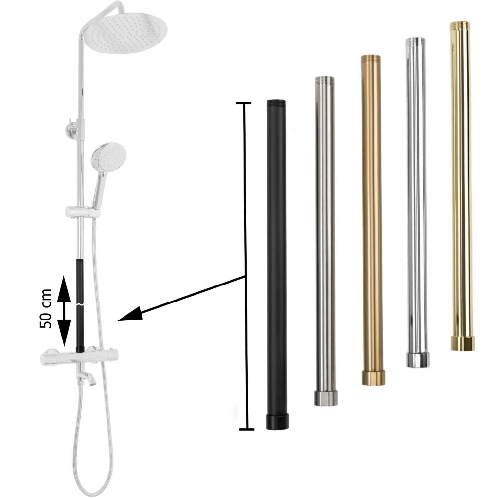 Prolunga Per Set Vasca/doccia Brush Gold 50cm
