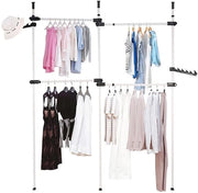 Cassettino per abbigliamento telescopico - altezza regolabile - maniglie in acciaio - duraturo - mobile - spazievitore - risparmio di spazio - attacco per abbigliamento