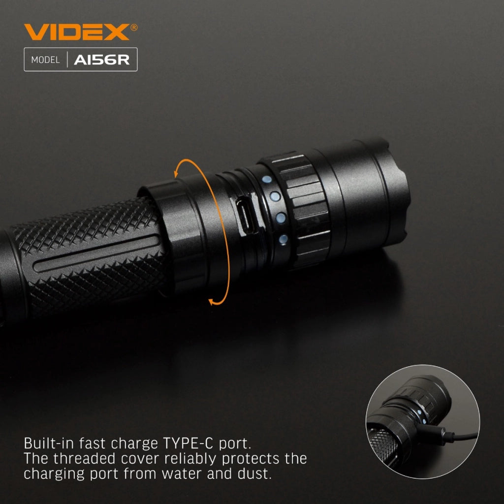Torcia tattica Videx VLF-A156R 1700lm 210m IP68 USB-C
