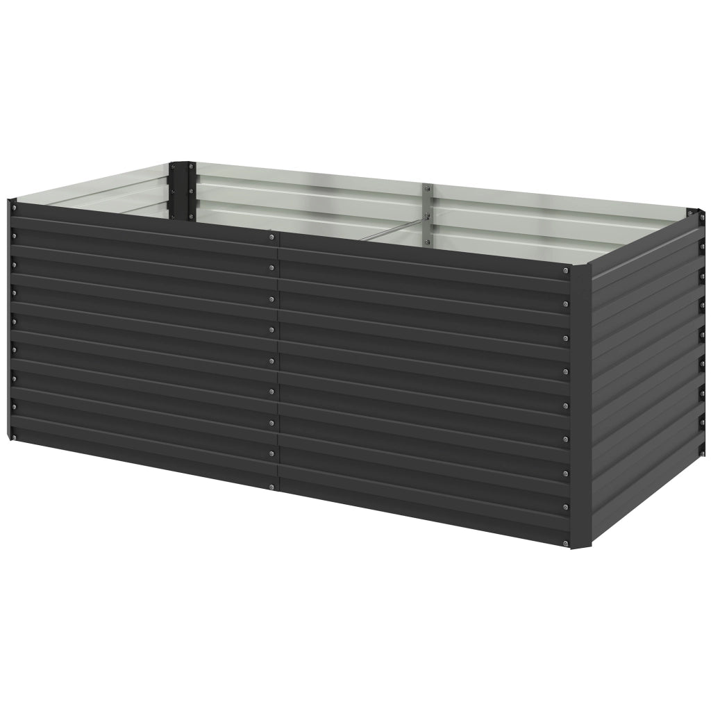 Fioriera Rialzata Rettangolare per Esterno ¨C zephmum ¨C Grigio 160x80x60 cm