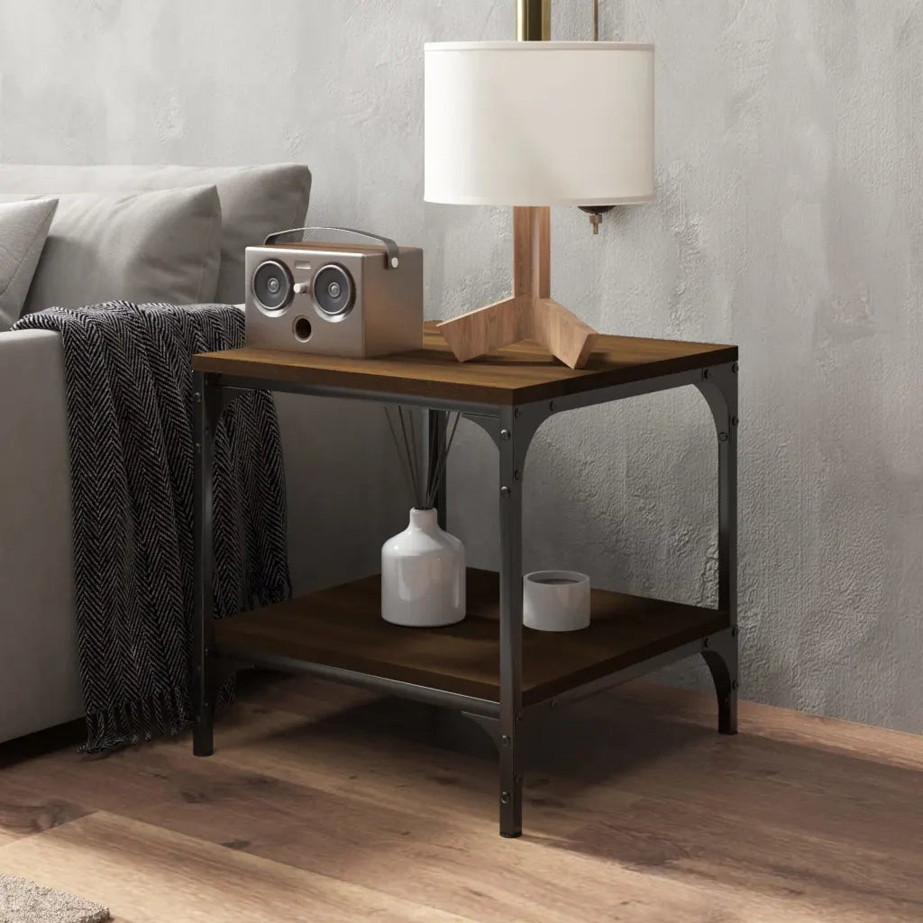 Tavolini 2pz Nerorovere marrone 40x40x40cm in Legno Multistrato 819386
