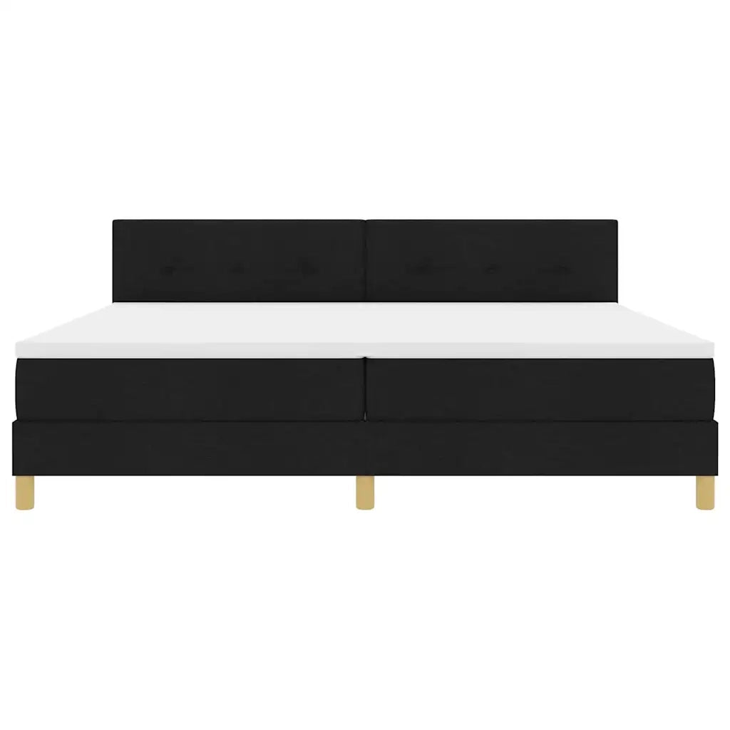 Letto a Sorgente LED con strisce LED Nero 200 x 200 cm Tessuto 3342466